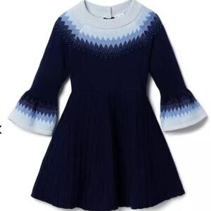 Janie and Jack Navy and Light Blue Kids Dress